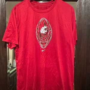 Nike Washington State Cougars Red Graphic dri fit Short Sleeve Tee - men’s L